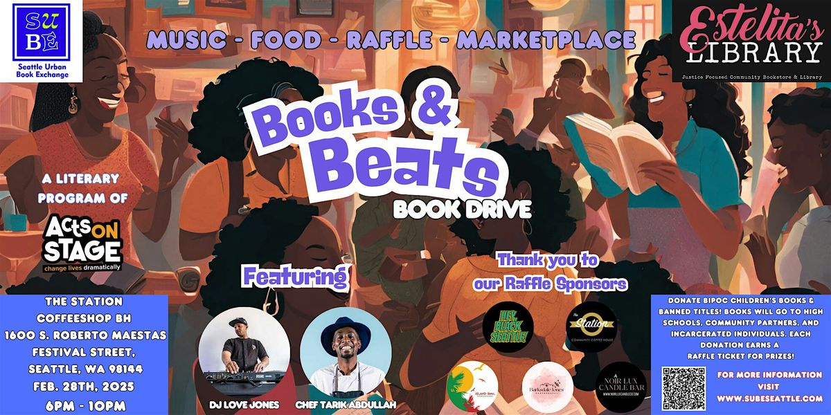 Books & Beats: Book Drive at The Station Coffeeshop in Beacon Hill