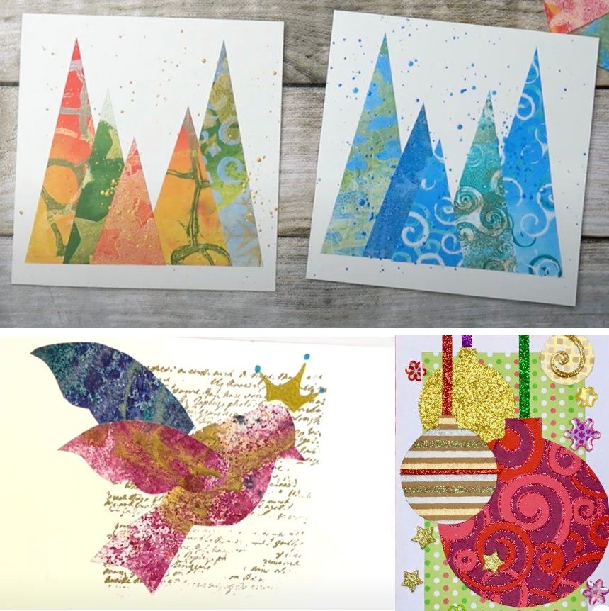 Holiday Collage Cards Workshop