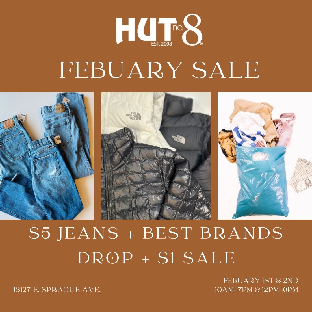 February $5 jeans sale, $1 sale and best brands drop