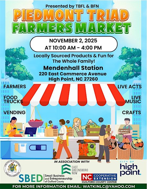 Piedmont Triad Farmers Market November 2nd 2025