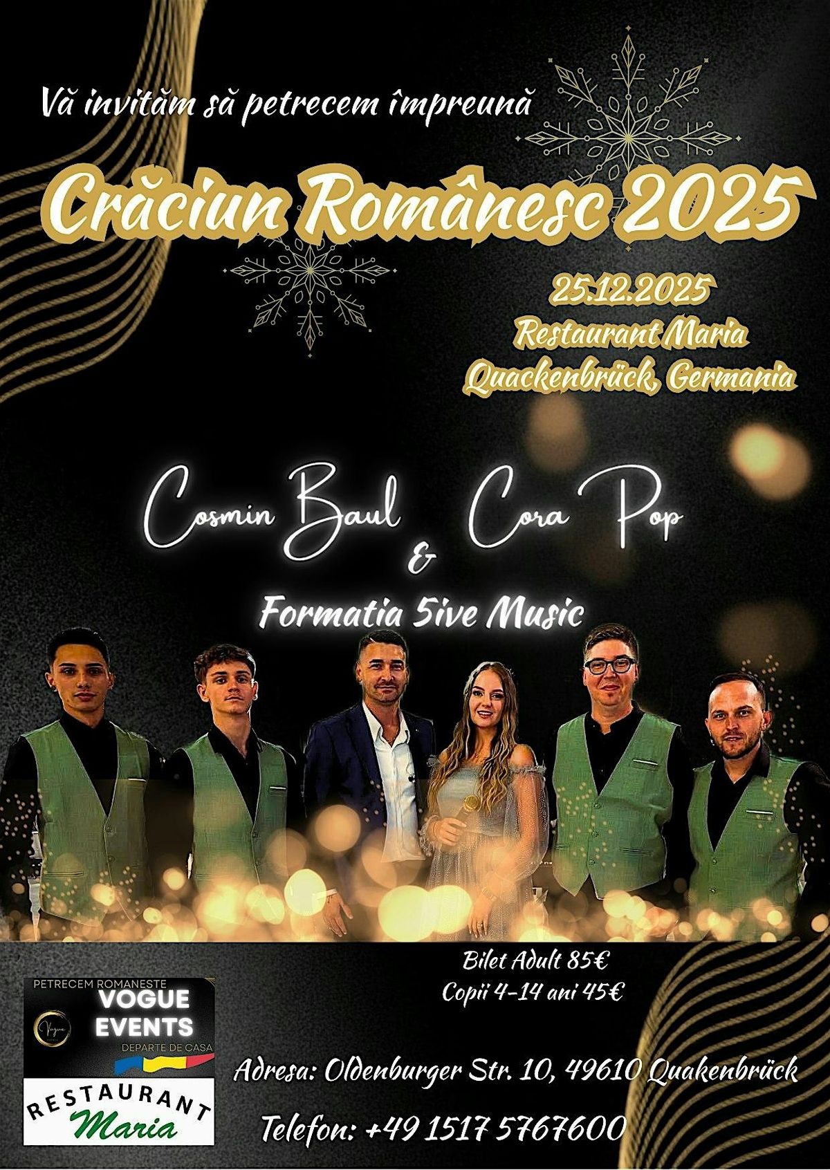 Craciun Romanesc 2025 Cora Pop, Cosmin Baul & 5ive Music Quackenbr\u00fcck