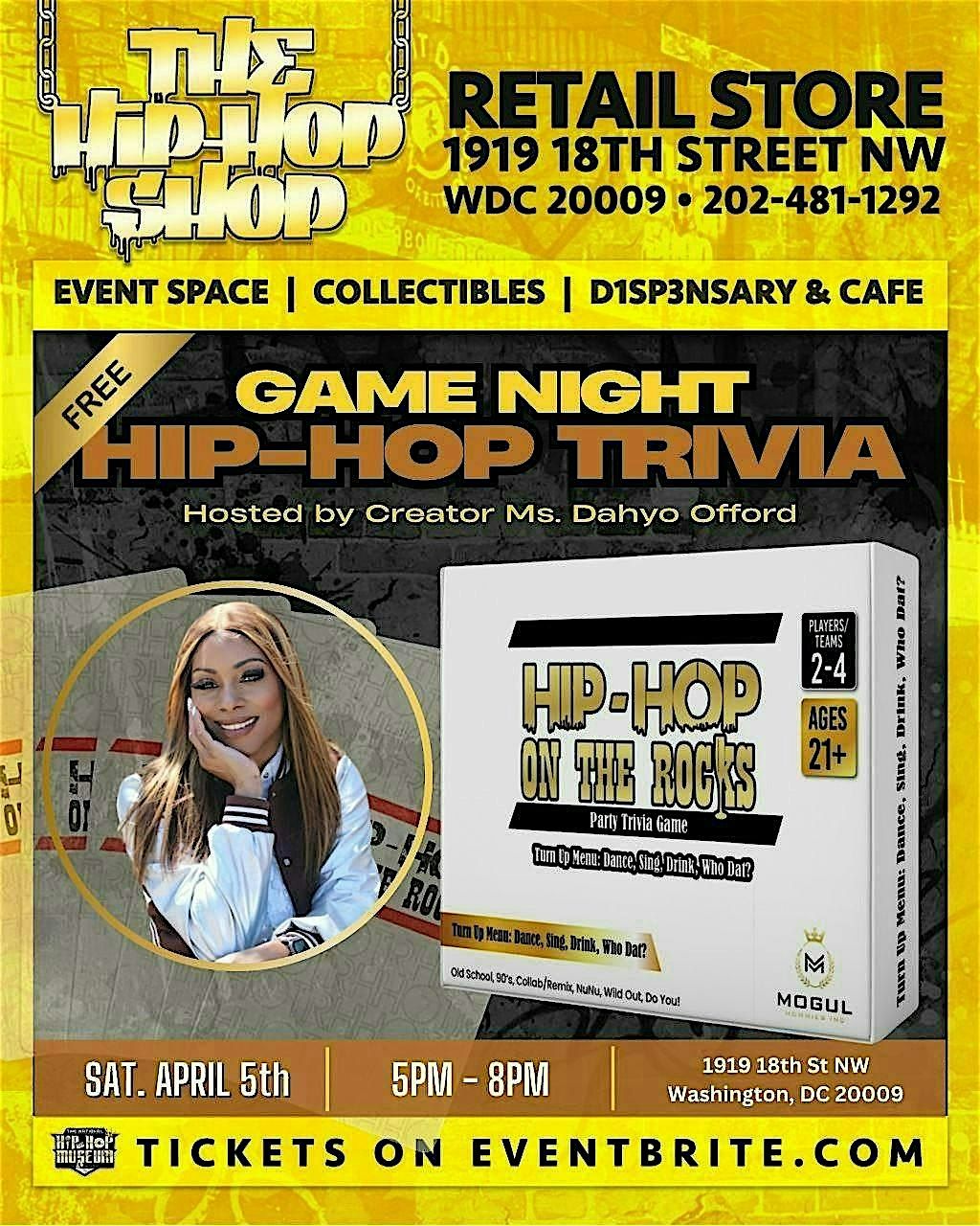 Hip-Hop On The Rocks Free Trivia Game Night!!!