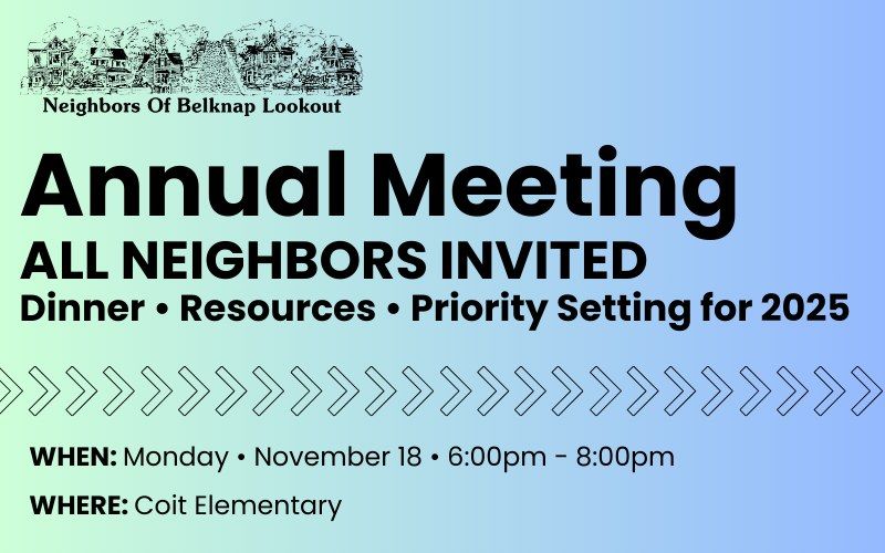 Annual Belknap Neighborhood Meeting