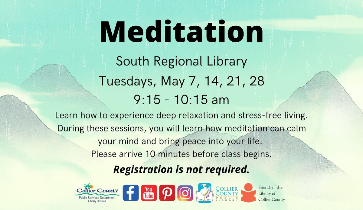 Meditation at South Regional Library