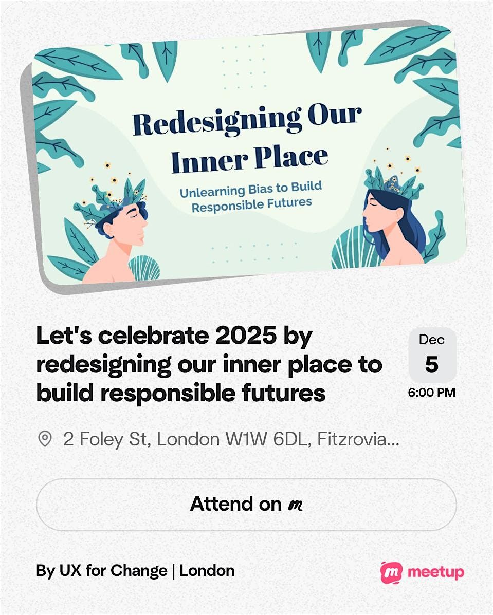 Let's celebrate by redesigning our inner place to build responsible futures