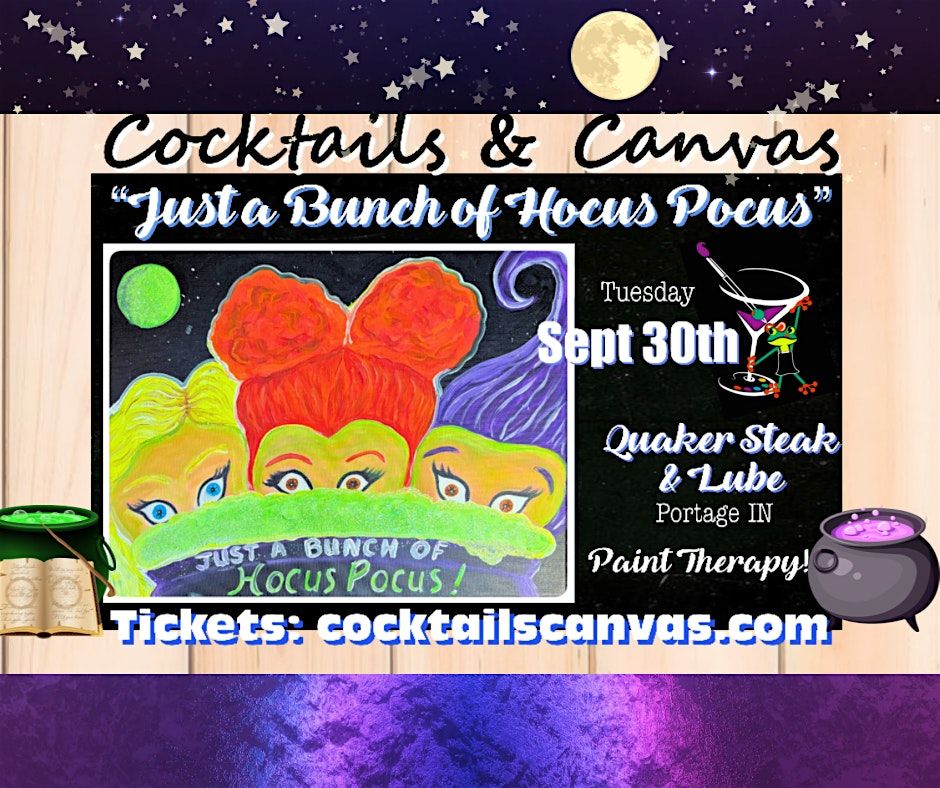 Just a Bunch of Hocus Pocus! Cocktails&Canvas Halloween Paint and Sip Event