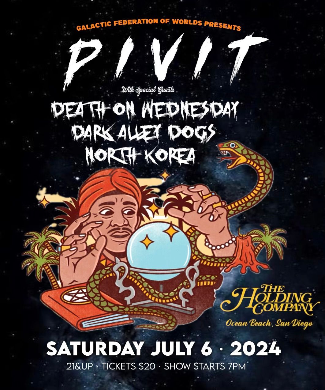 DEATH ON WEDNESDAY with PIVIT, Dark Alley Dogs, and North Korea