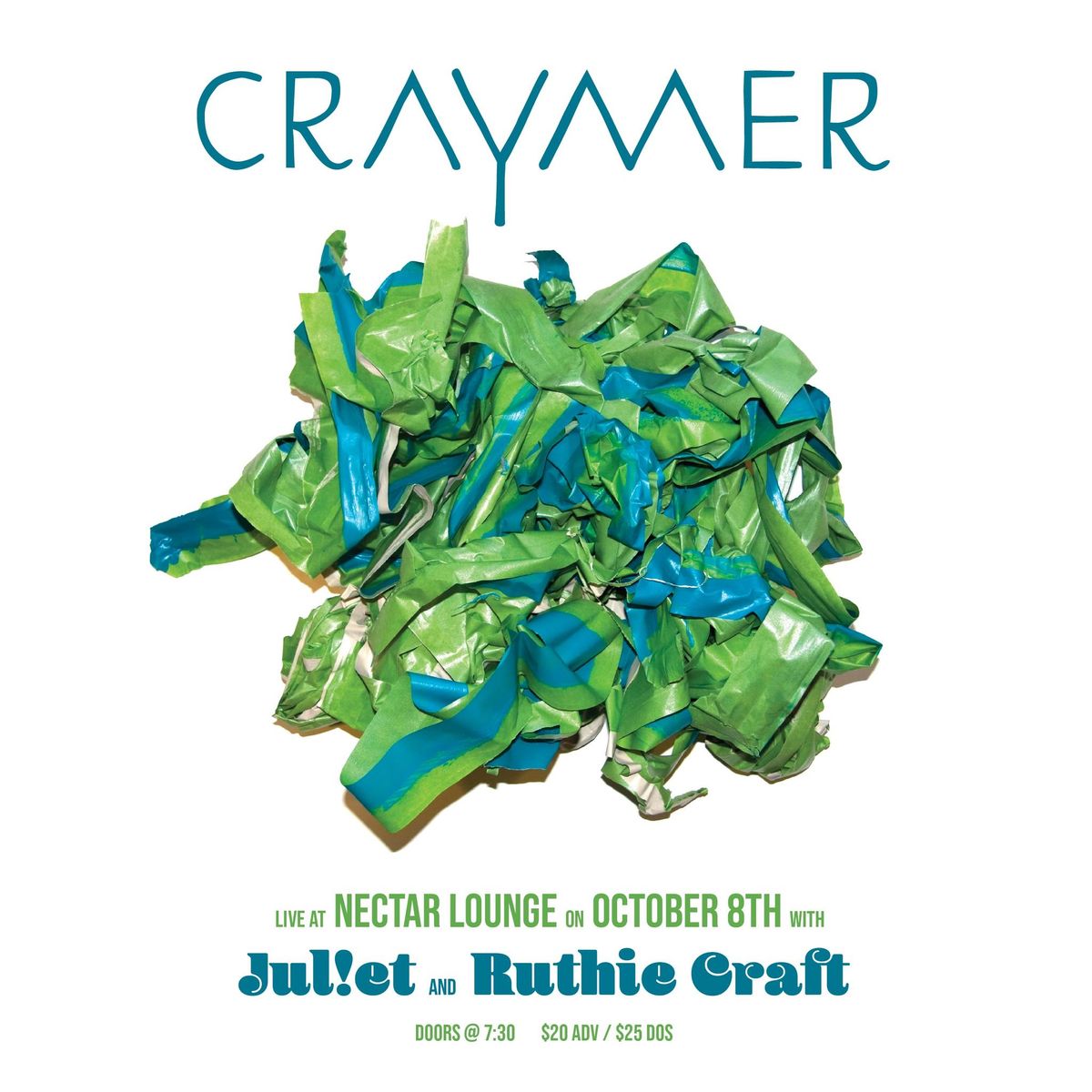 CRAYMER (album release) with Jul!et and Ruthie Craft