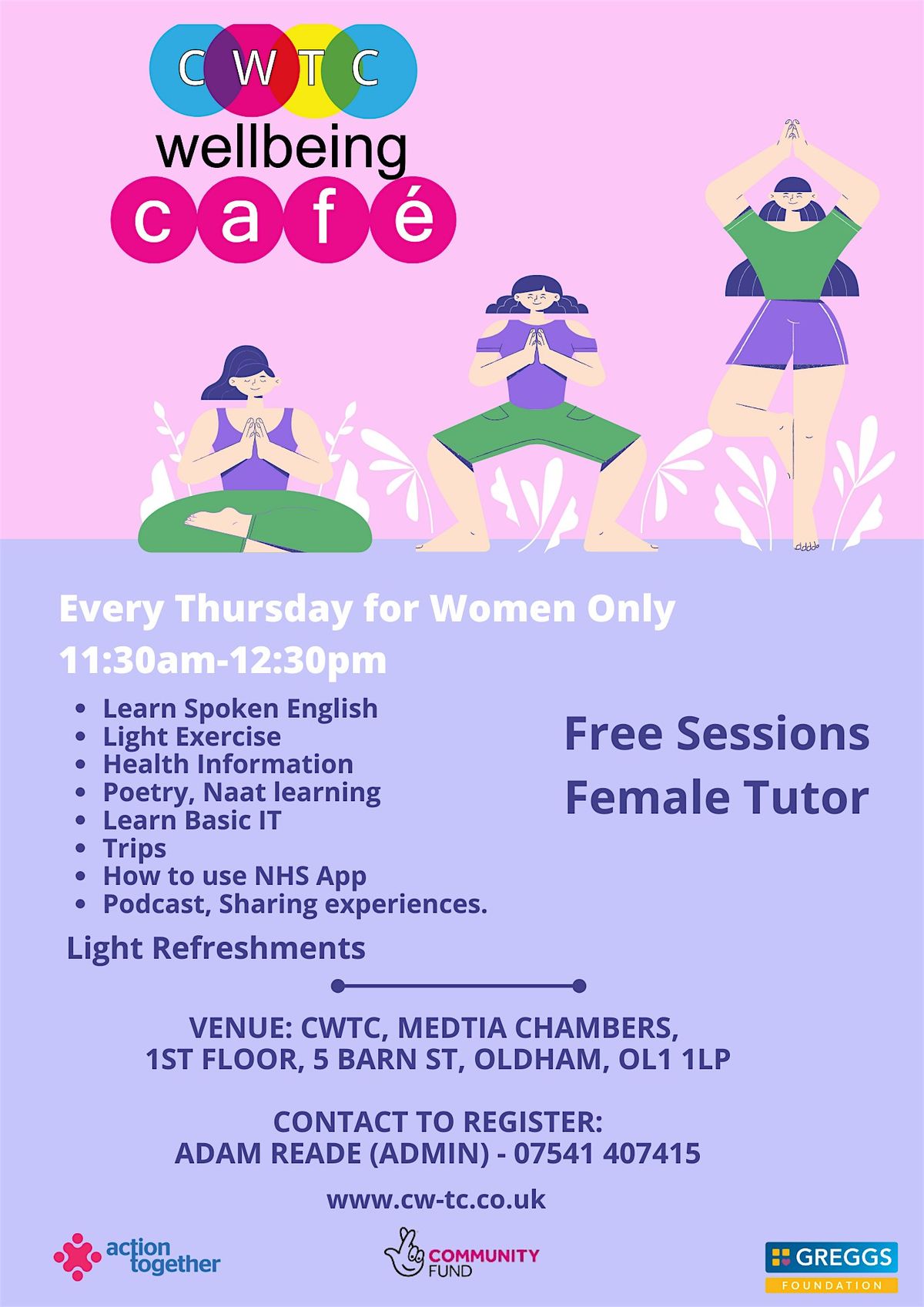 Women Wellbeing Cafe Every Thursday (Women Only)