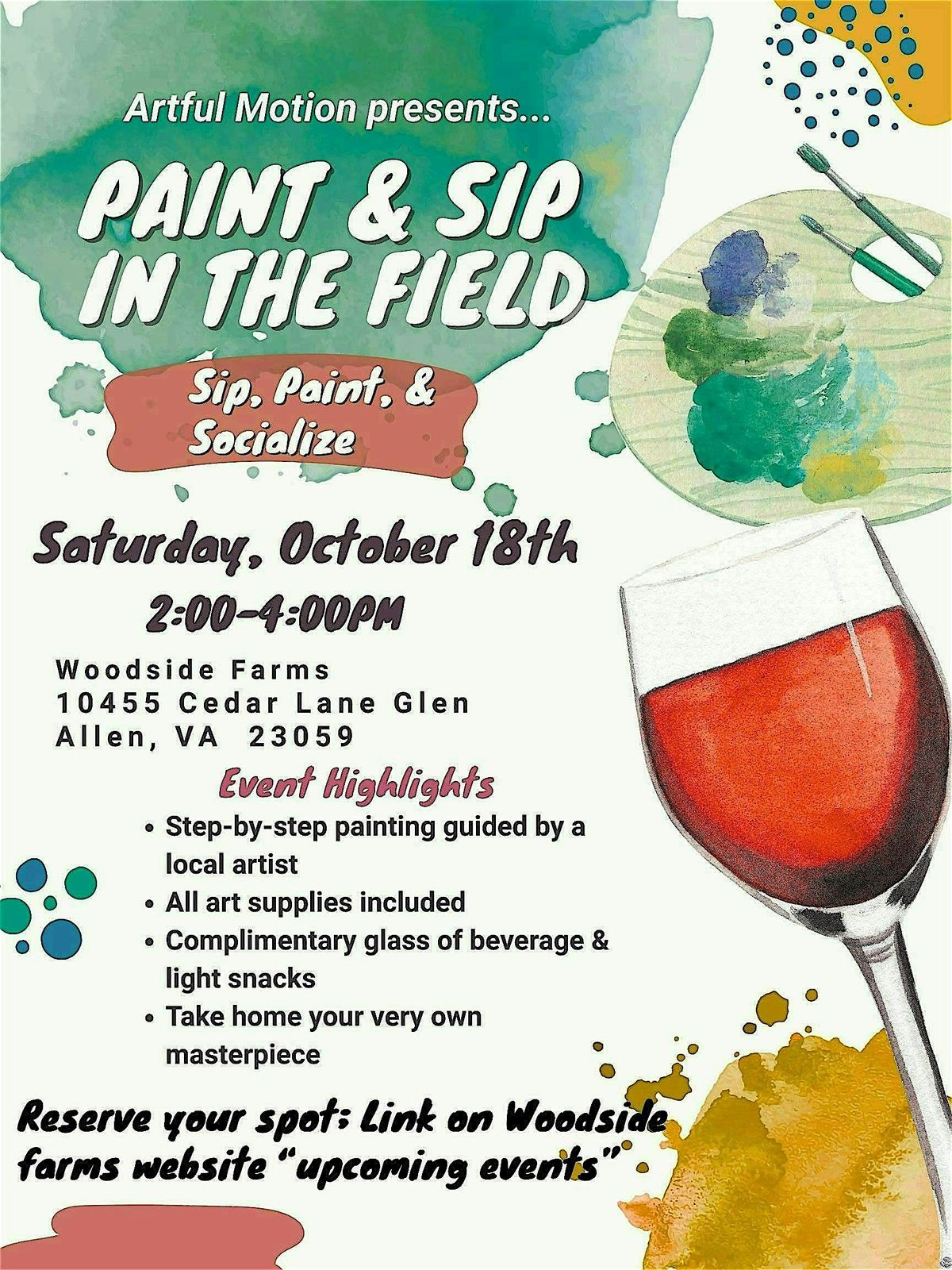 Paint & Sip in the field