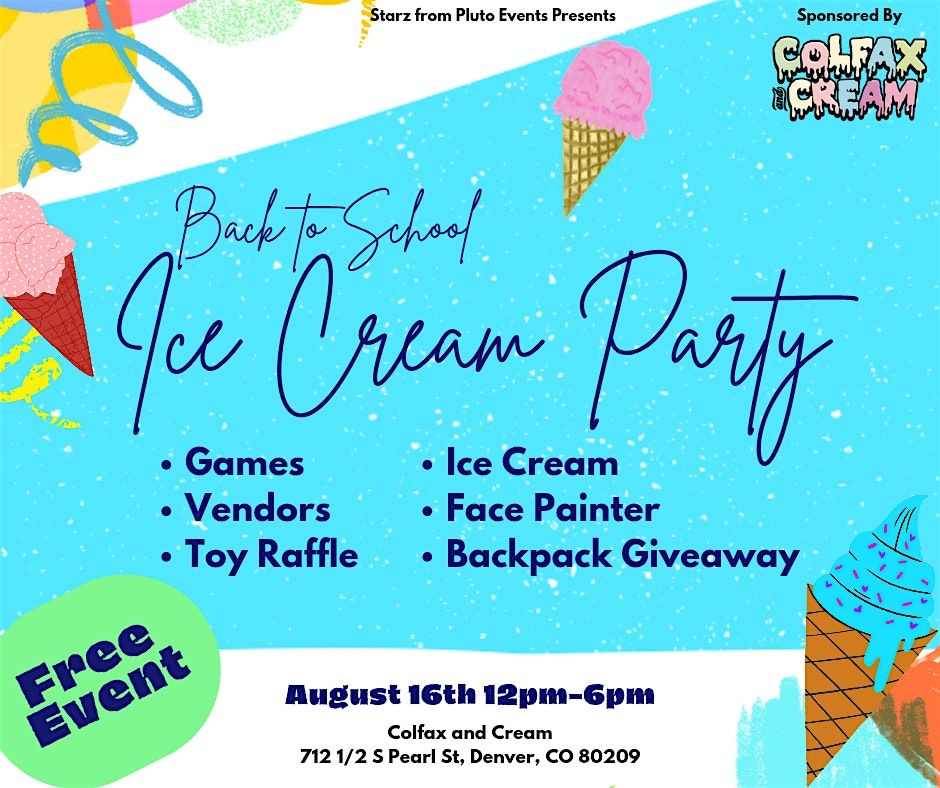 Back to School Ice Cream Party