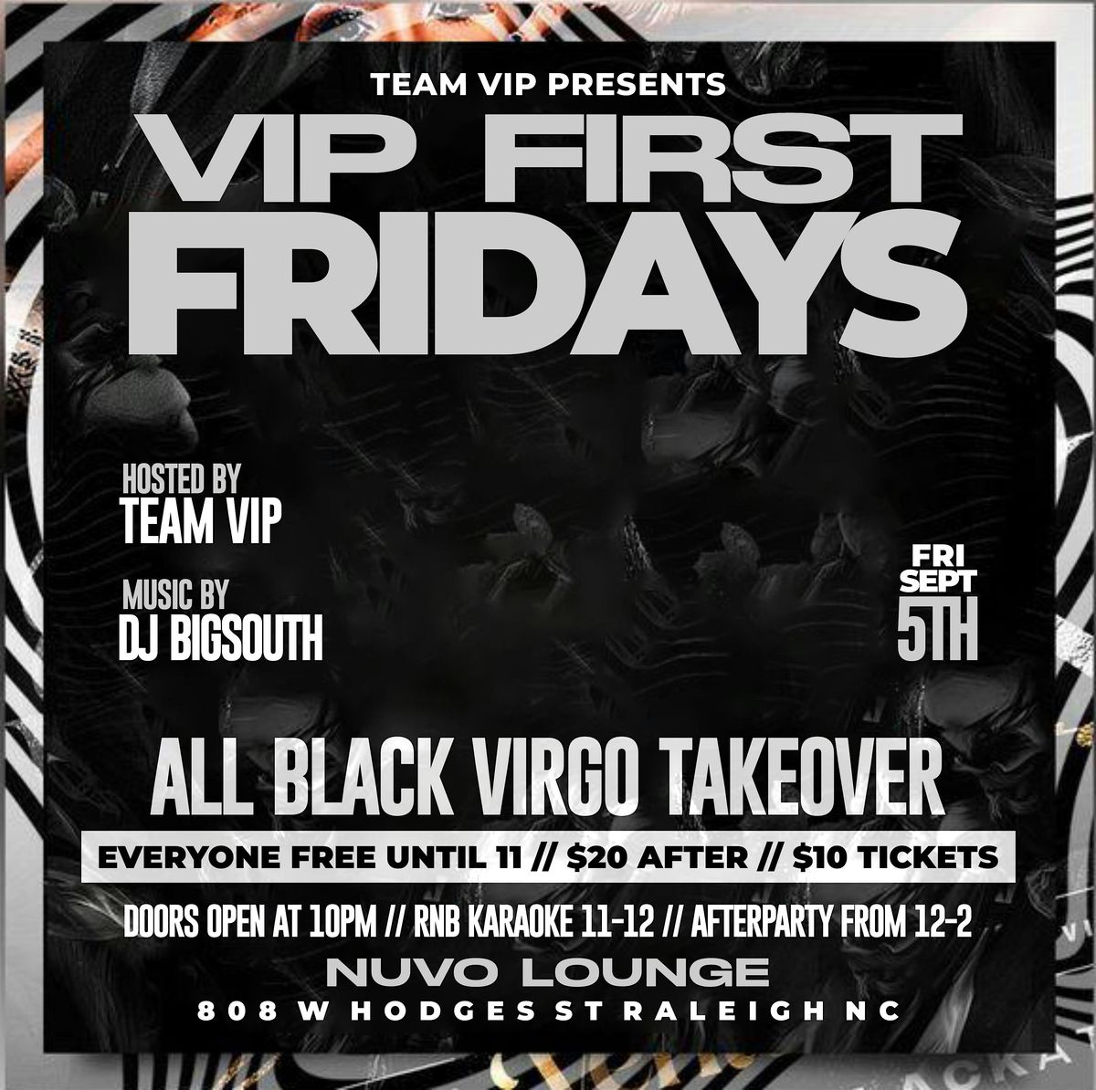 VIP First Fridays | All Black Virgo Bash