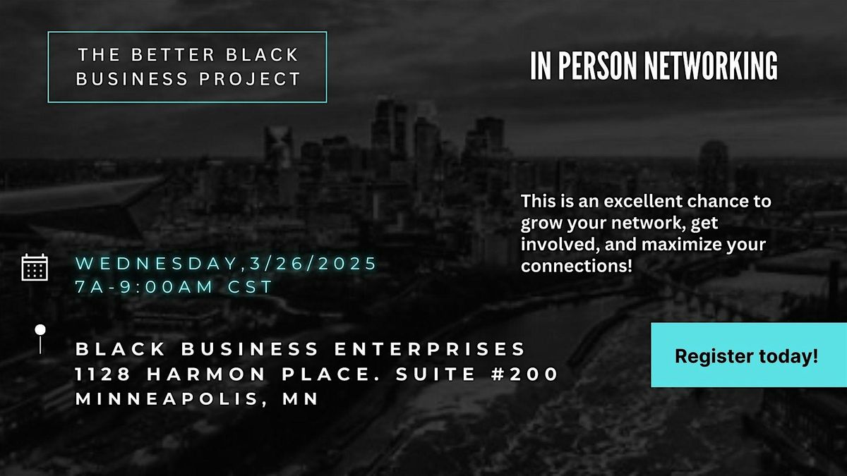 March 26th B3 in person networking (South Metro)