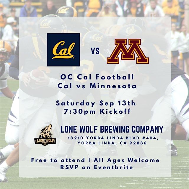 OC Cal Football vs Minnesota