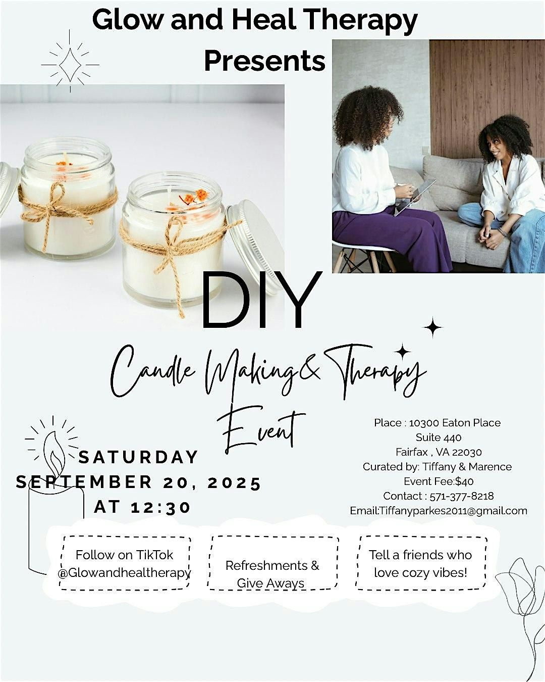 DIY Candle Making and Therapy Event
