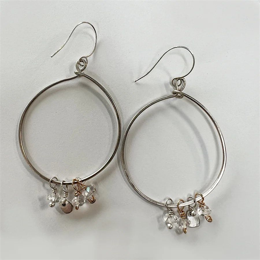 Annieglass: Make Earrings with Herkimer Diamonds