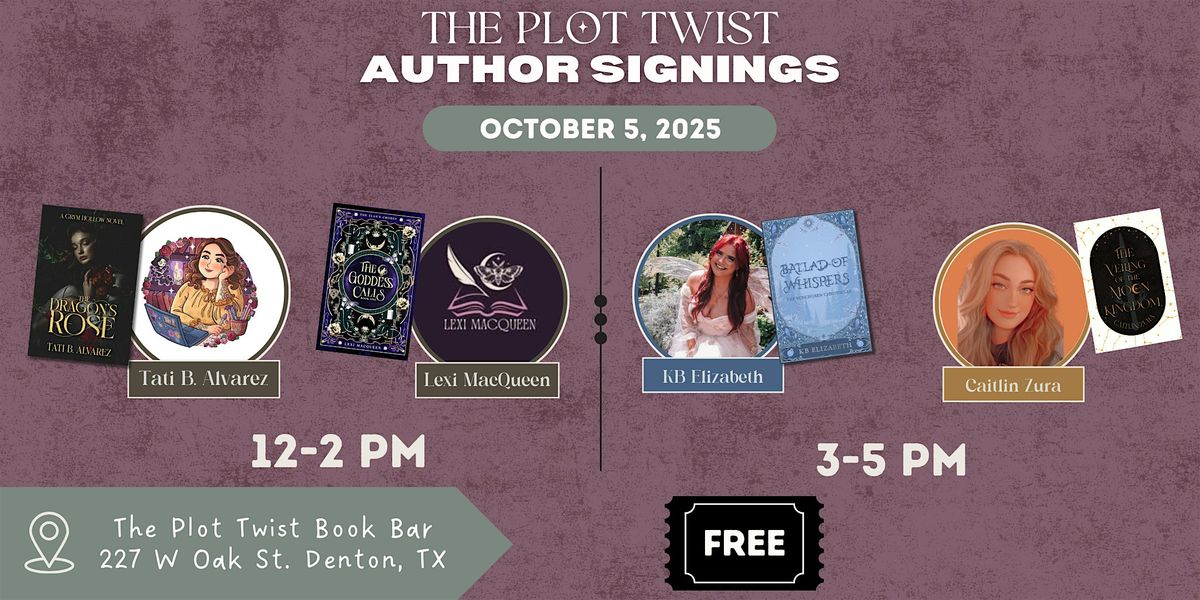 Multi Author Signing Event at The Plot Twist Romance Bookbar