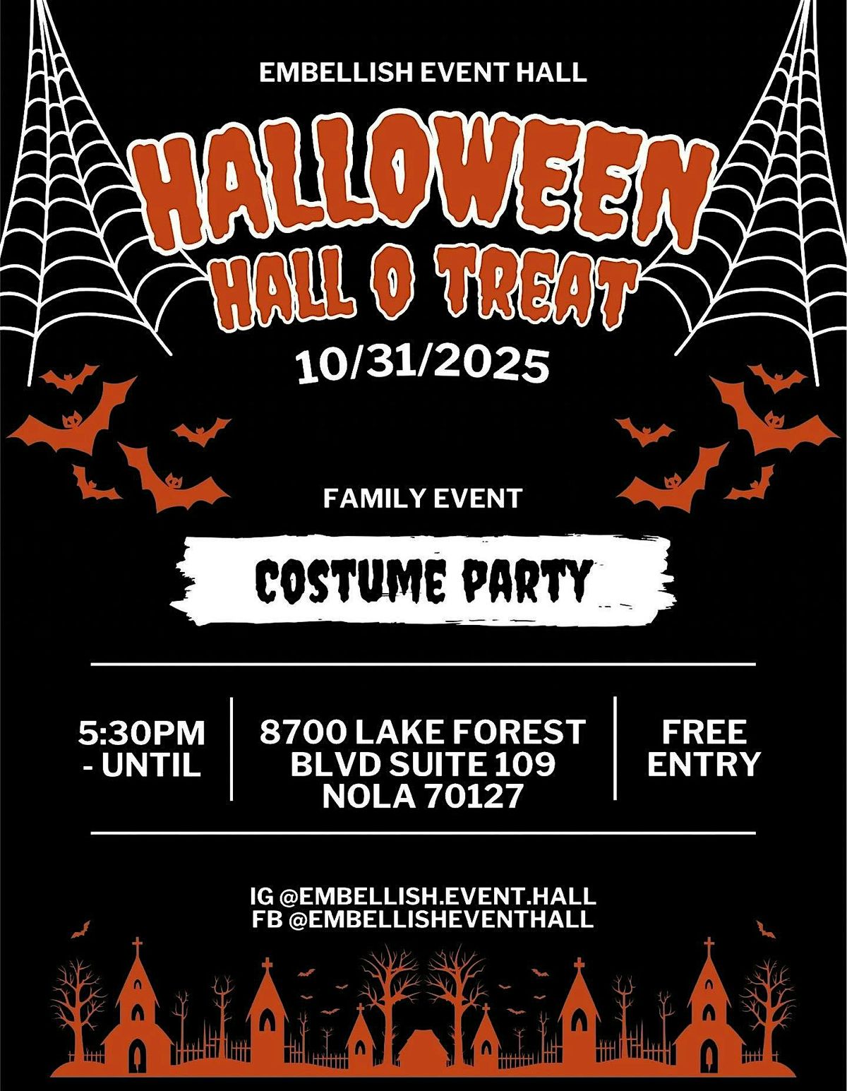 Embellish Event Hall \u201cHall O Treat\u201d