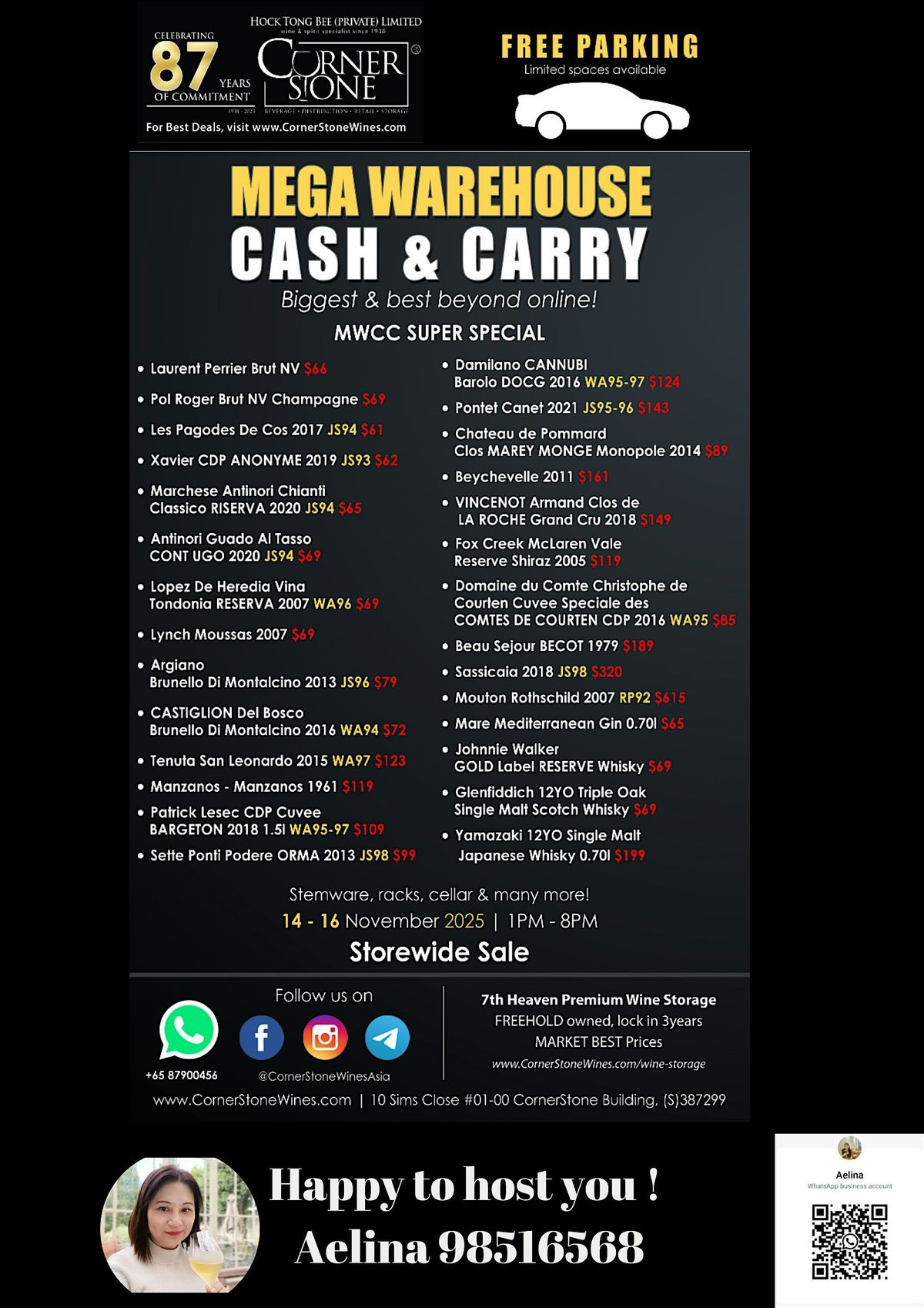 CORNERSTONE MEGA WAREHOUSE SALE - 14TH - 16TH NOVEMBER 2025 (host by Aelina