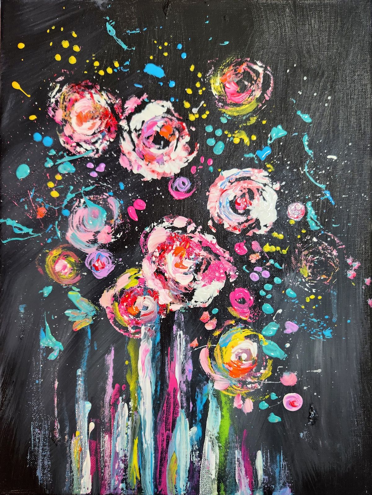 "Acrylic & Palette Knife: Flower Elegance" with Julie Schroeder