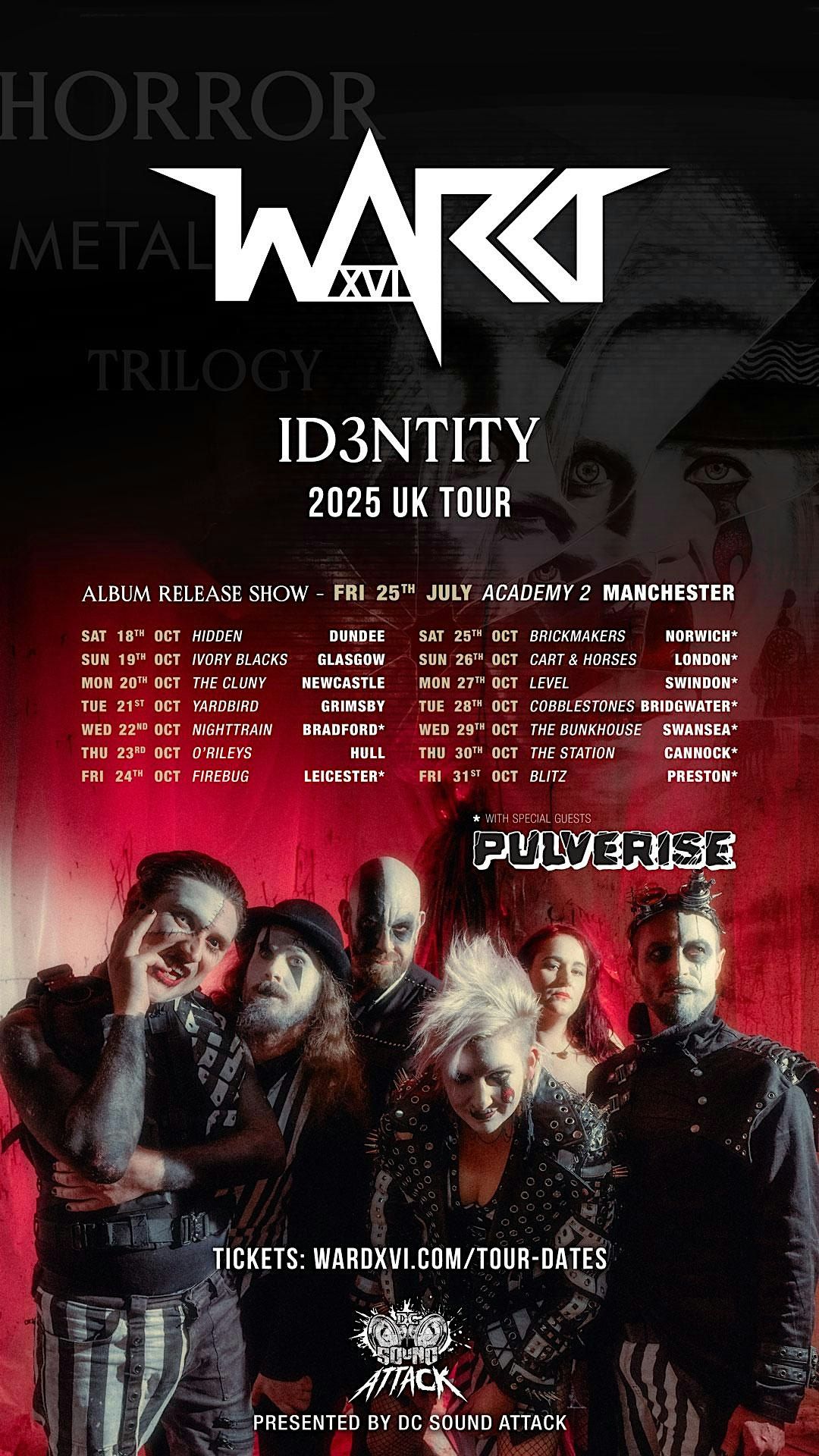 WARD XVI ID3 tour 2025- Facebar Reading