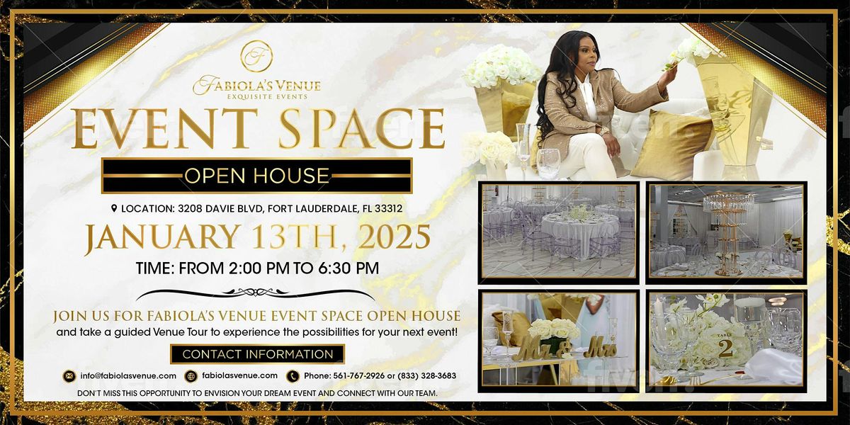 FABIOLA\u2019S VENUE EVENT SPACE OPEN HOUSE