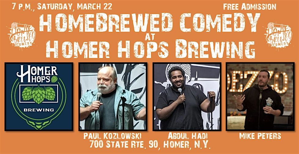 Homebrewed Comedy at Homer Hops