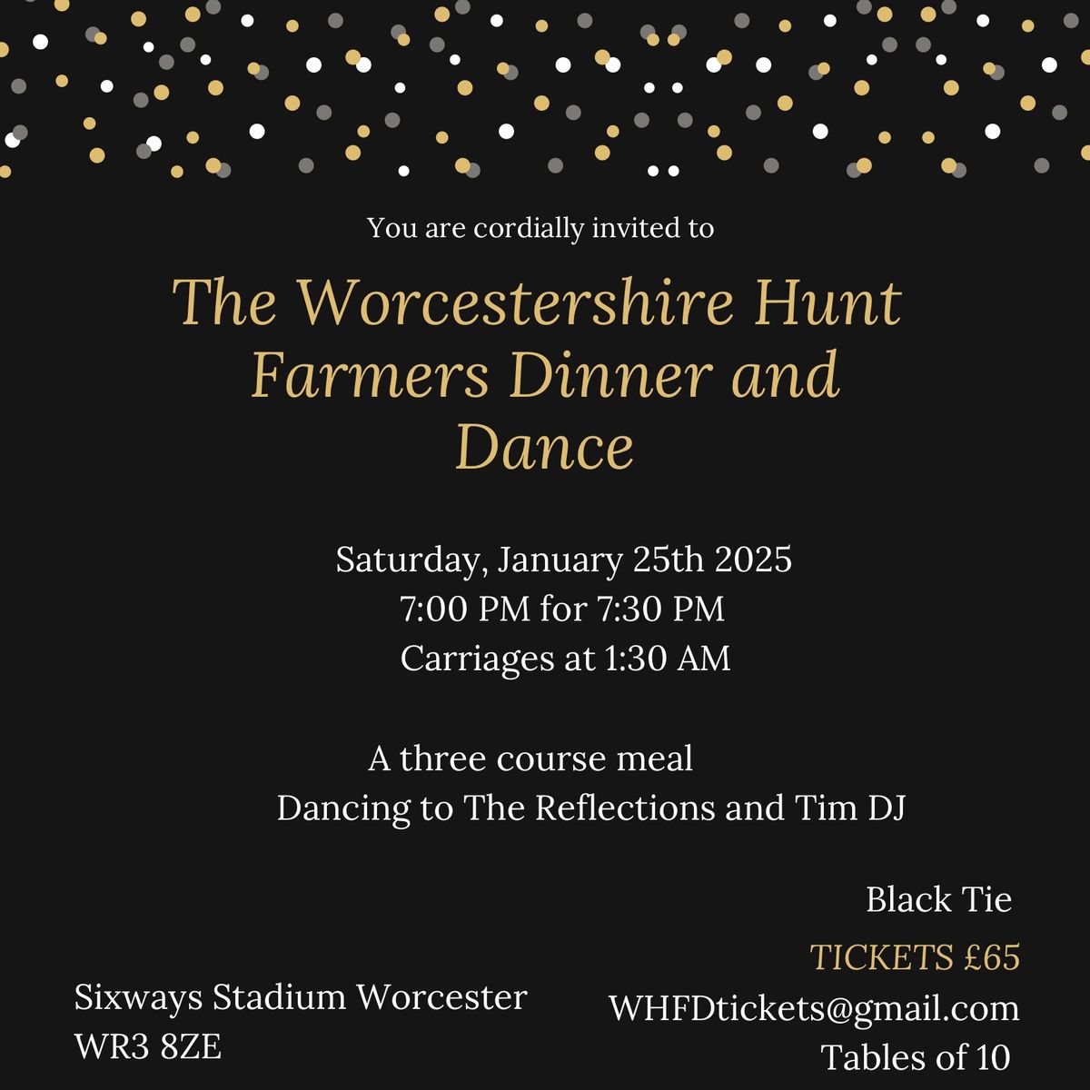 The Worcestershire Hunt Farmers Dinner and Dance