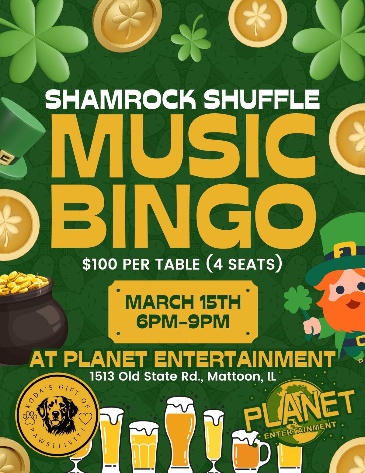 Shamrock Shuffle Music Bingo