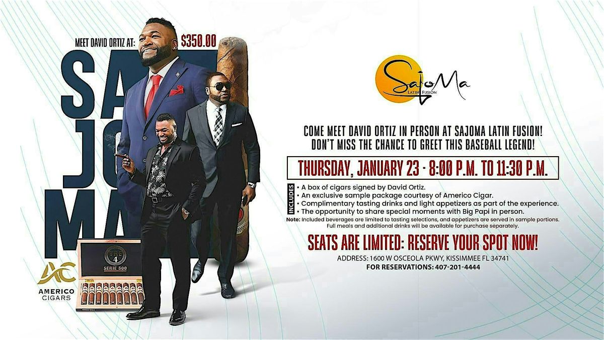 Meet David Ortiz at SAJOMA Latin Fusion