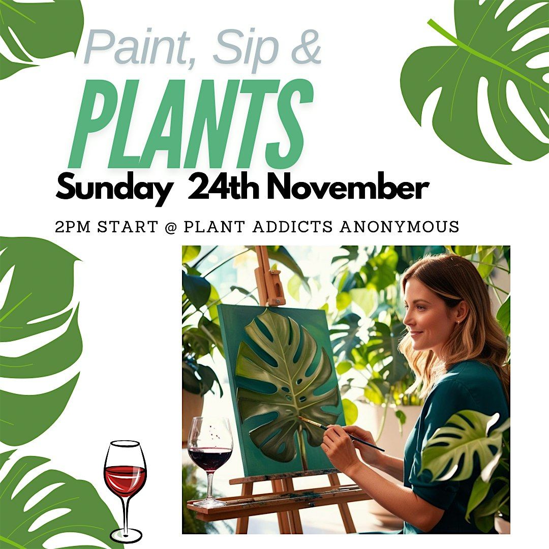 Paint, Sip and Plants workshop