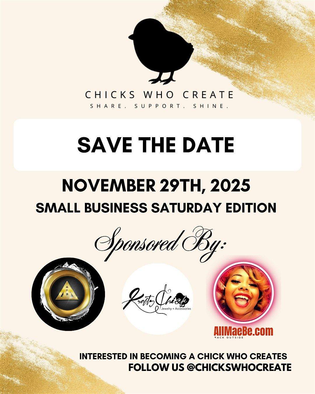 Chicks Who Create Pop Up Shop: Small Business Saturday