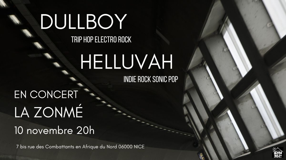 DULLBOY (trip hop electro rock) + HELLUVAH (indie rock sonic pop) en concert \u00e0 la ZONM\u00c9