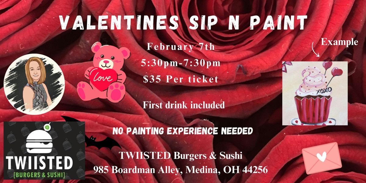 Valentines Day Sip N Paint