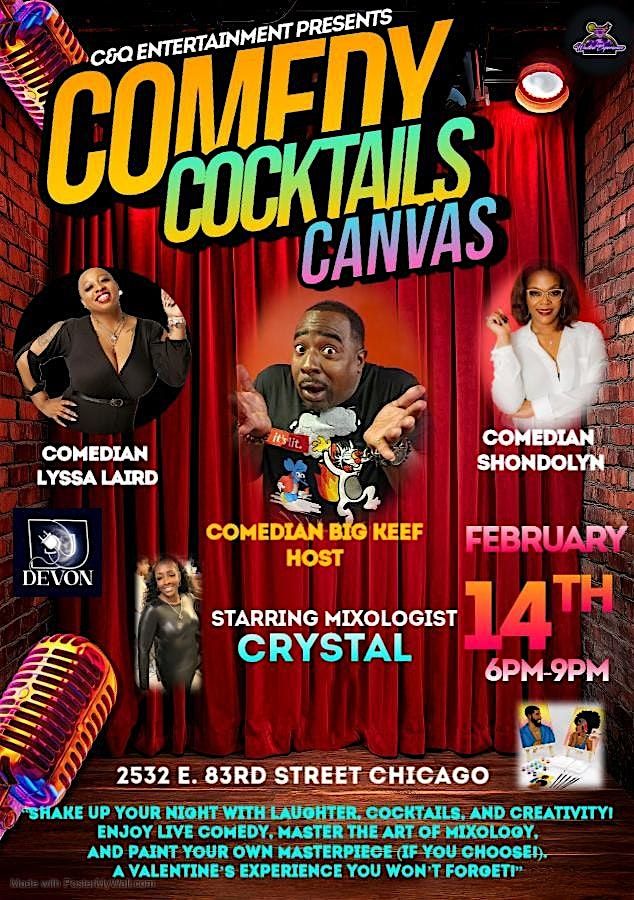 Valentines Comedy Cocktails & Canvas