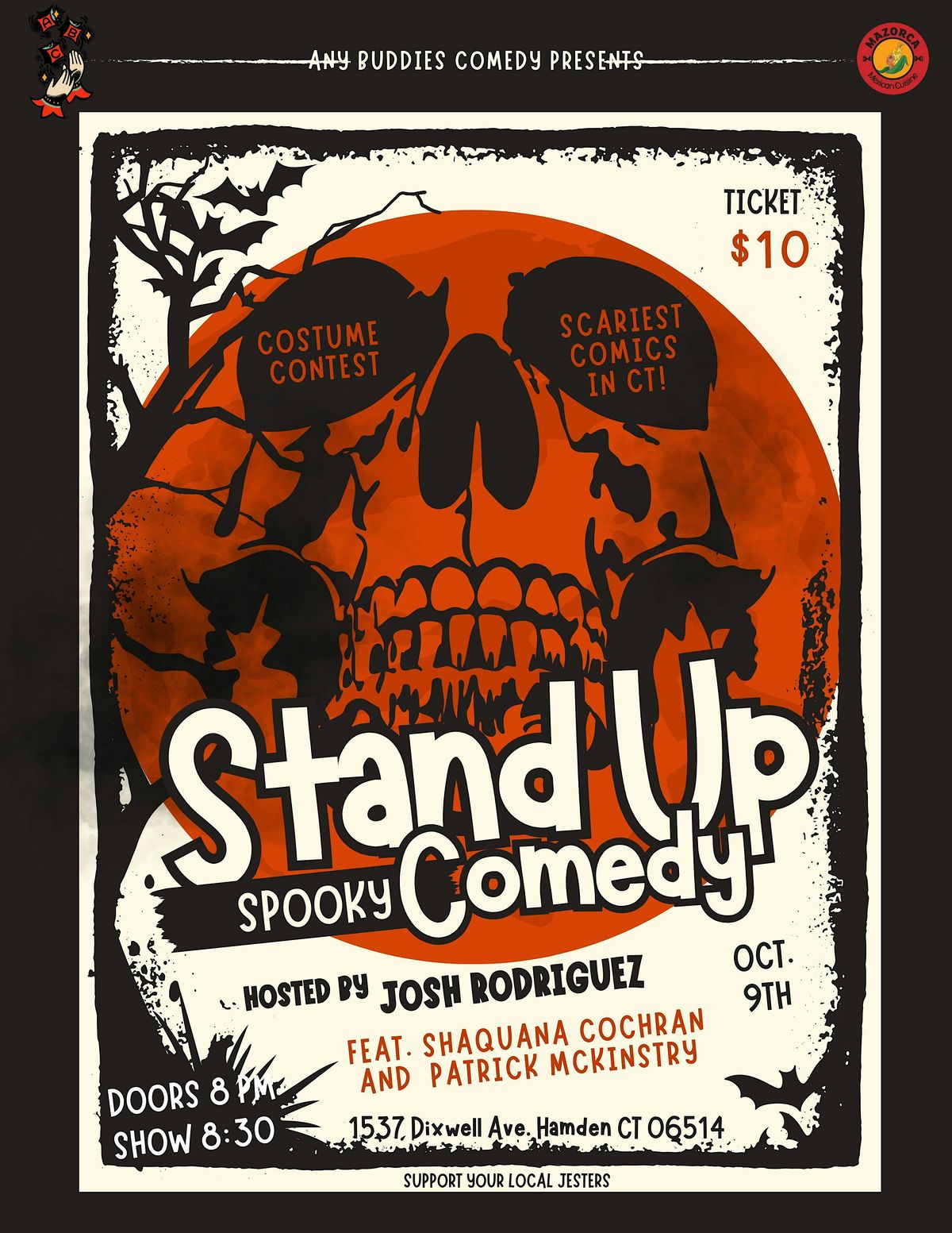 Stand Up Comedy Night at Mazorca: Presented by Any Buddies Comedy