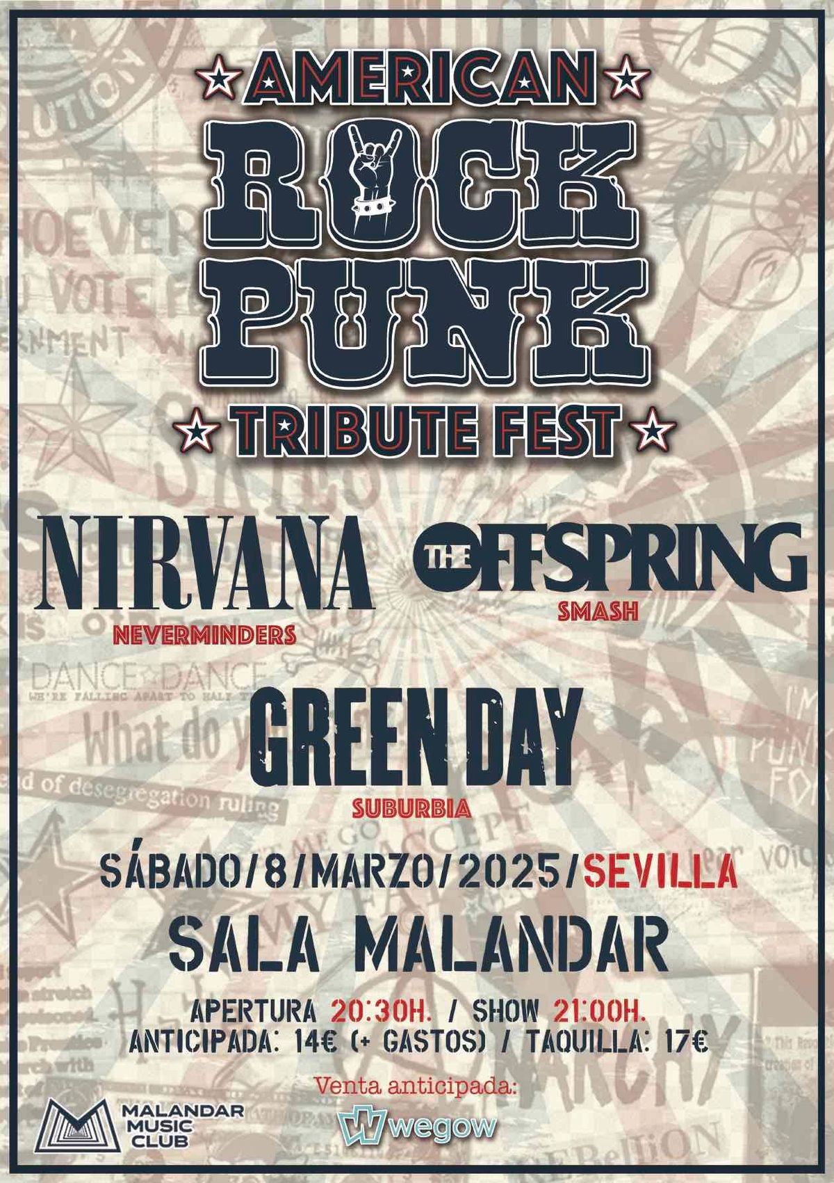 Festival de Tributos AMERICAN ROCK PUNK (Sevilla)