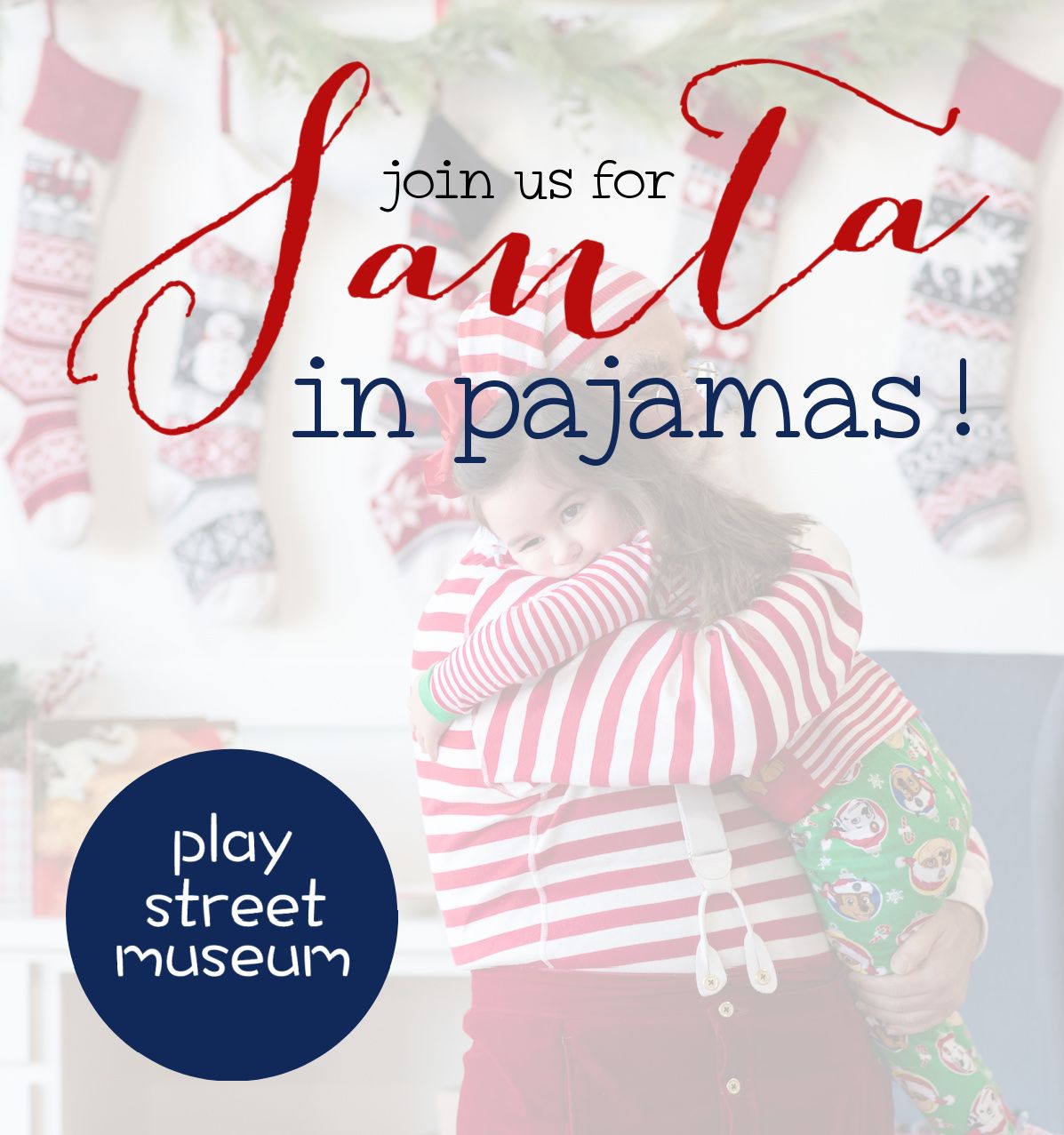 Santa In Pajamas - Play Street Mansfield