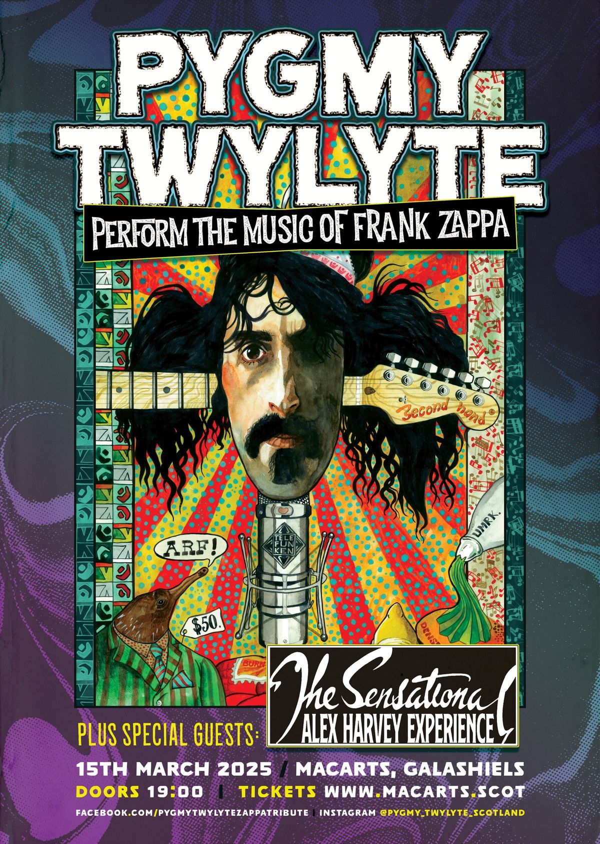 Pygmy Twylyte perform the music of Frank Zappa + The Sensational Alex Harvey Experience