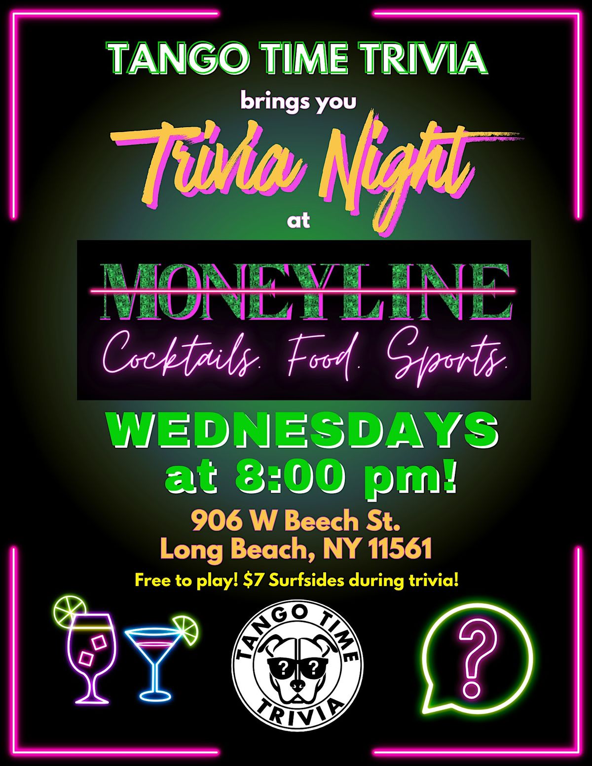 FREE Wednesday Trivia Show! At Moneyline LBNY!