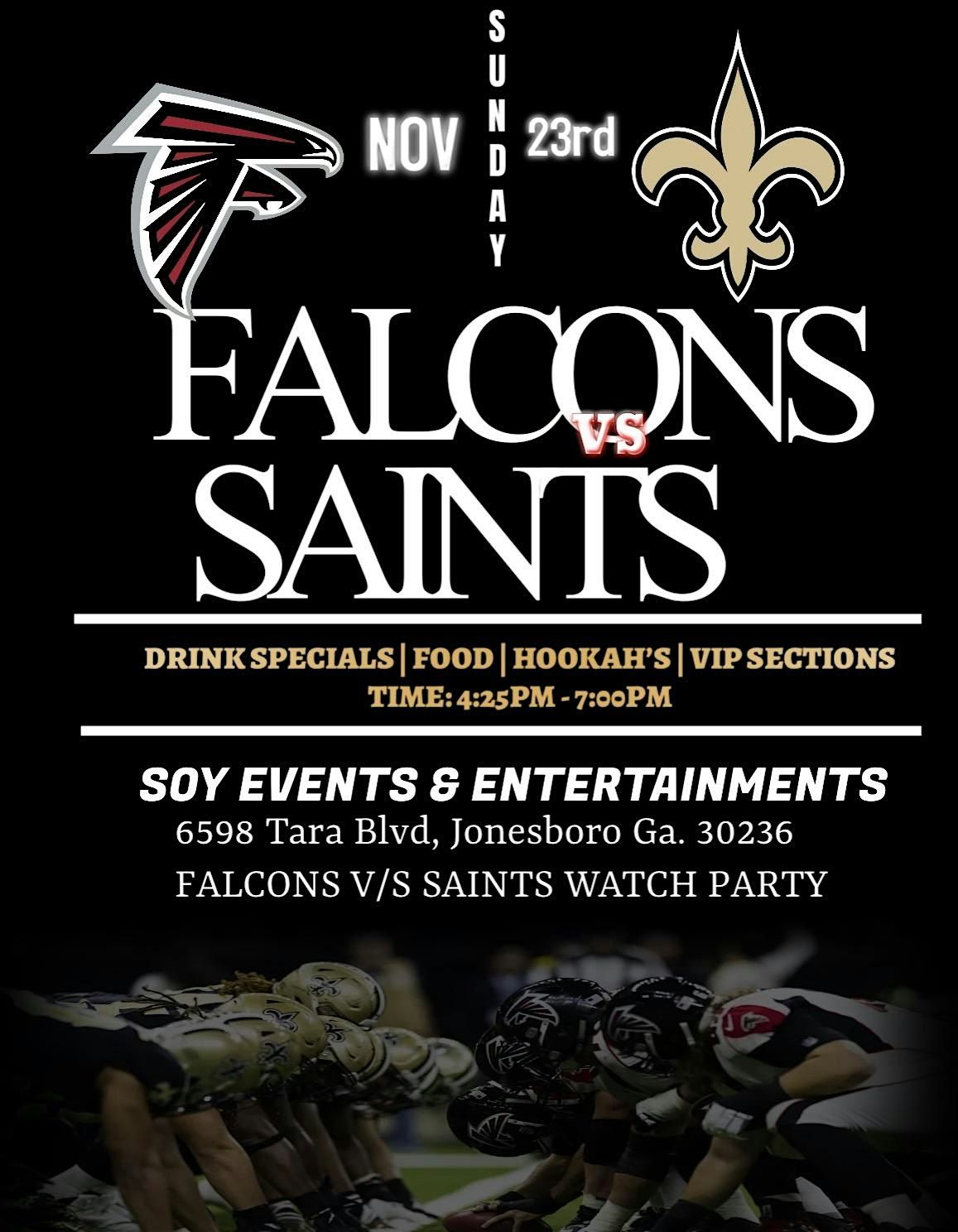 FALCONS V\/S SAINTS WATCH PARTY