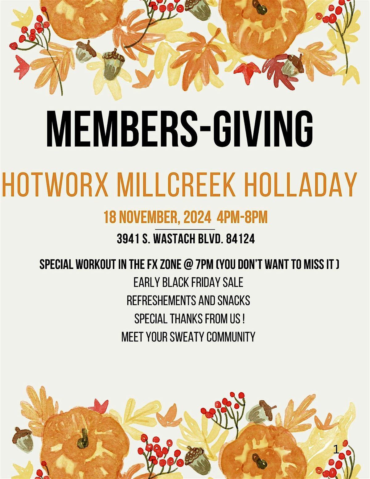 MembersGiving @ HOTWORX Millcreek Holladay