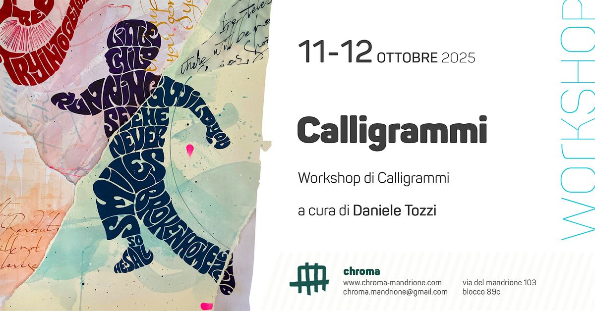 Workshop di Calligrammi a cura di DANIELE TOZZI