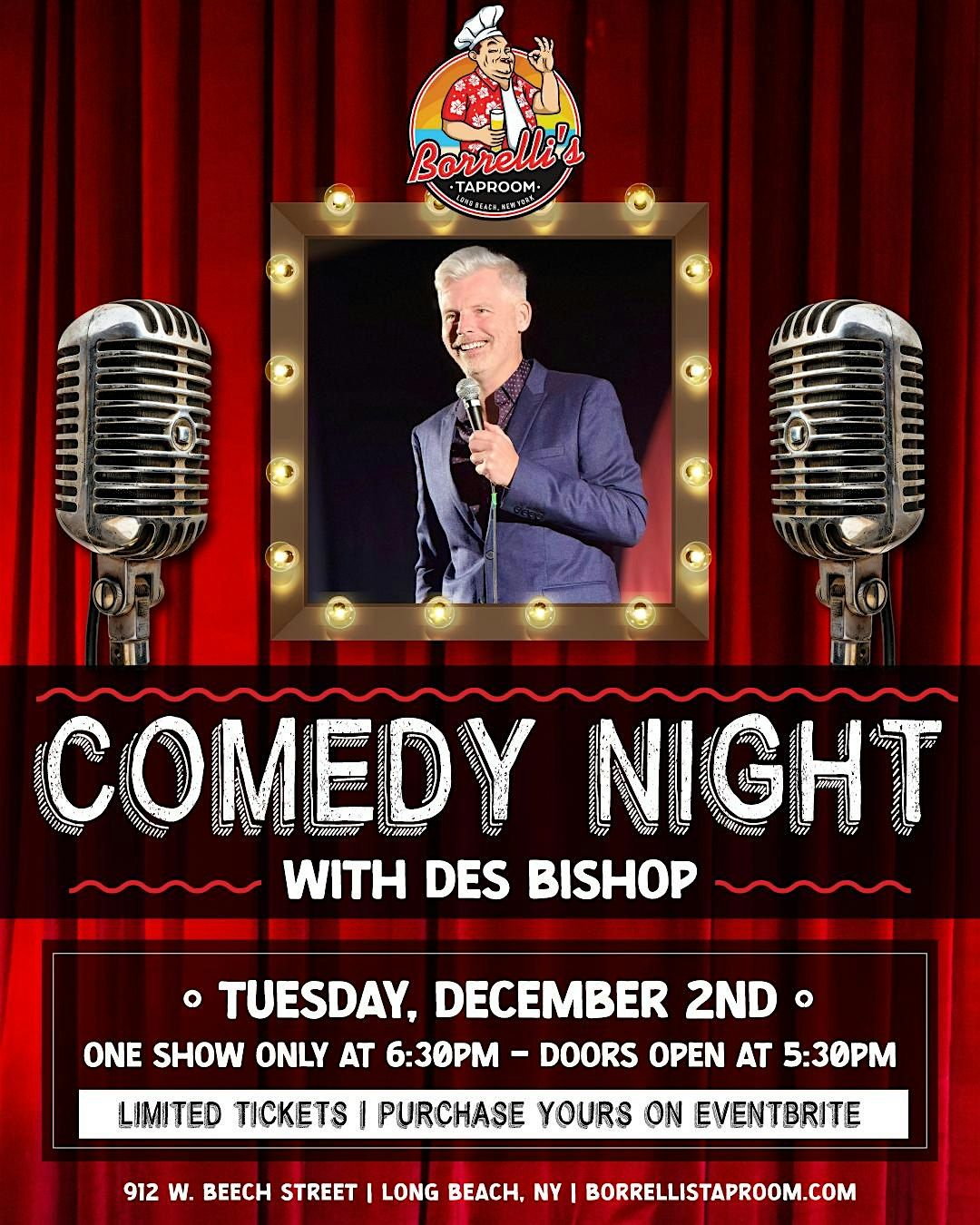 Des Bishop Comedy Night @Borrelli's Taproom