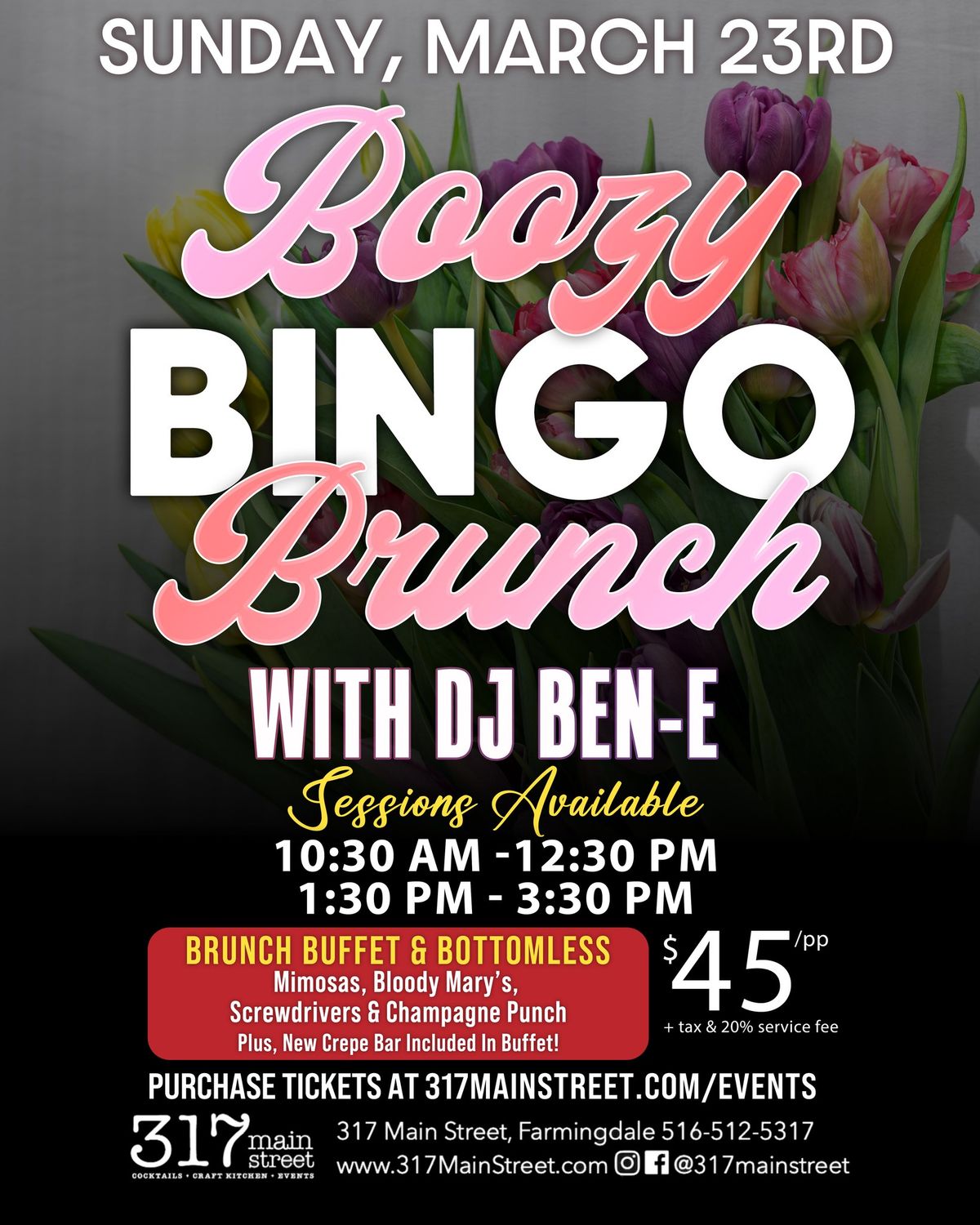 Boozy Bingo Brunch at 317 Main Street!