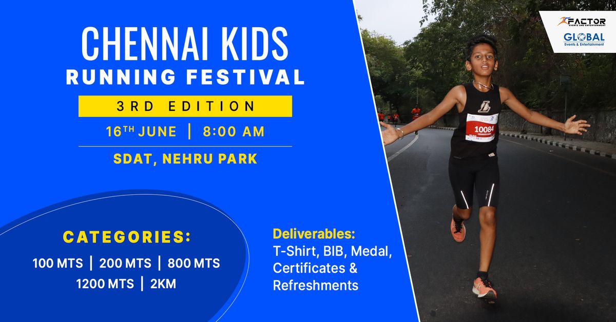 CHENNAI KIDS RUNNING FESTIVAL 2024 - 3RD EDITION