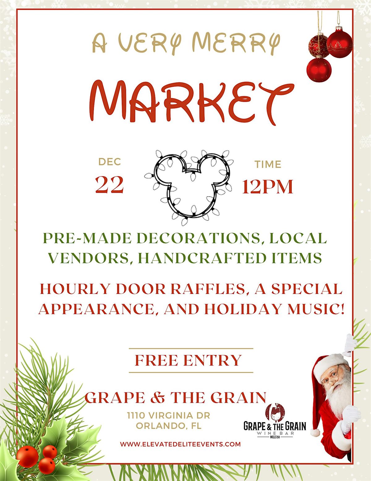 A Very Merry Market at The Grape