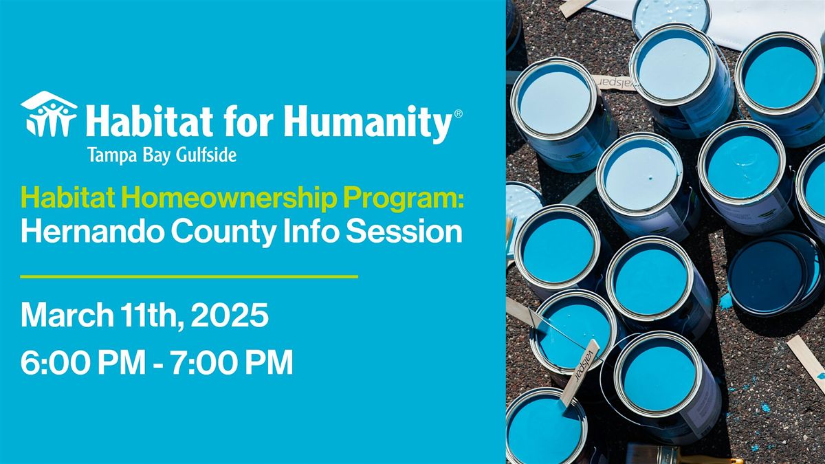 Habitat Homeownership Program: Hernando County Info Session