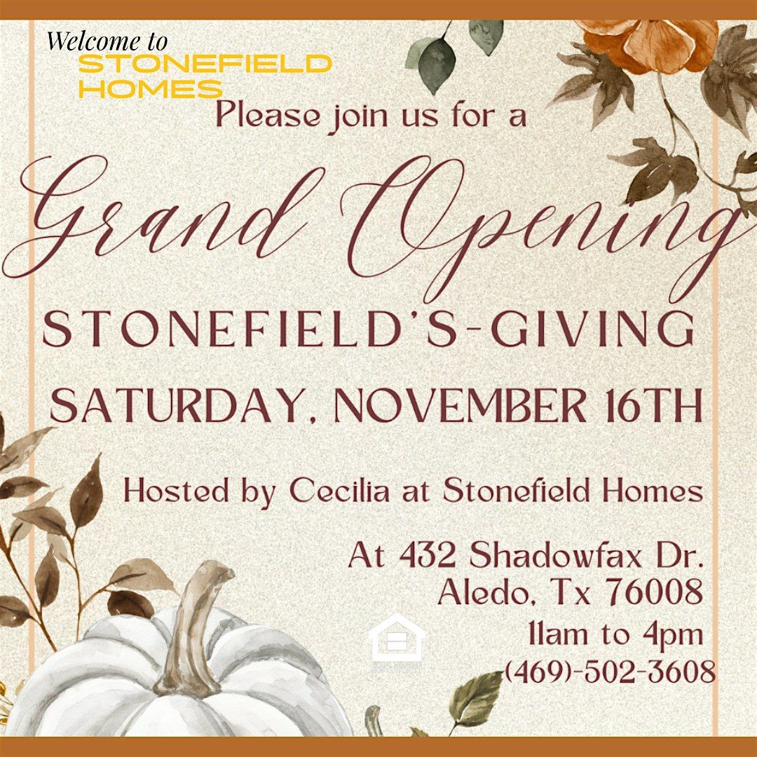 Stonefield Homes Rio Vista Model Home Grand Opening