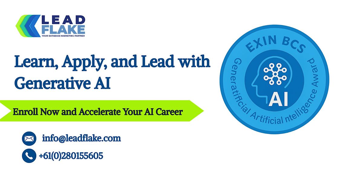 EXIN BCS Generative Artificial Intelligence Award Training in Dunedin